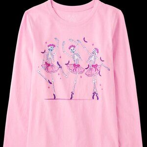 Pink Skeleton Ballerinas Graphic Tee (Large 10/12) (BRAND-NEW & SUPER CUTE!)